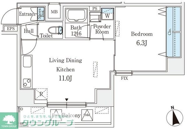クラリティア浅草の物件間取画像
